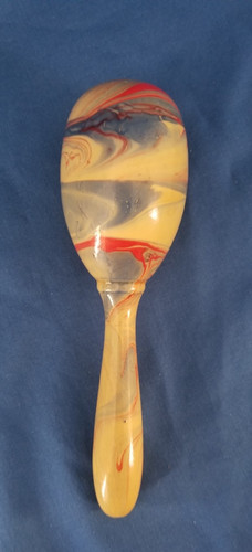 Vintage marbled blue and red - blue,