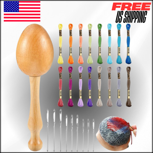 Wooden darning egg supplies - darning,