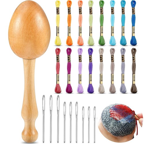 Wooden darning egg hand sock - egg,