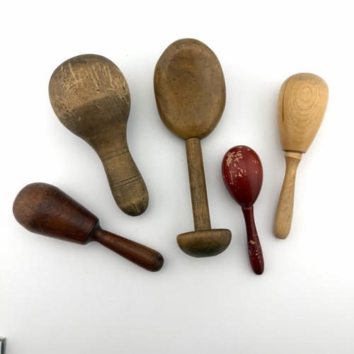 Large lot antique wooden sock - large,